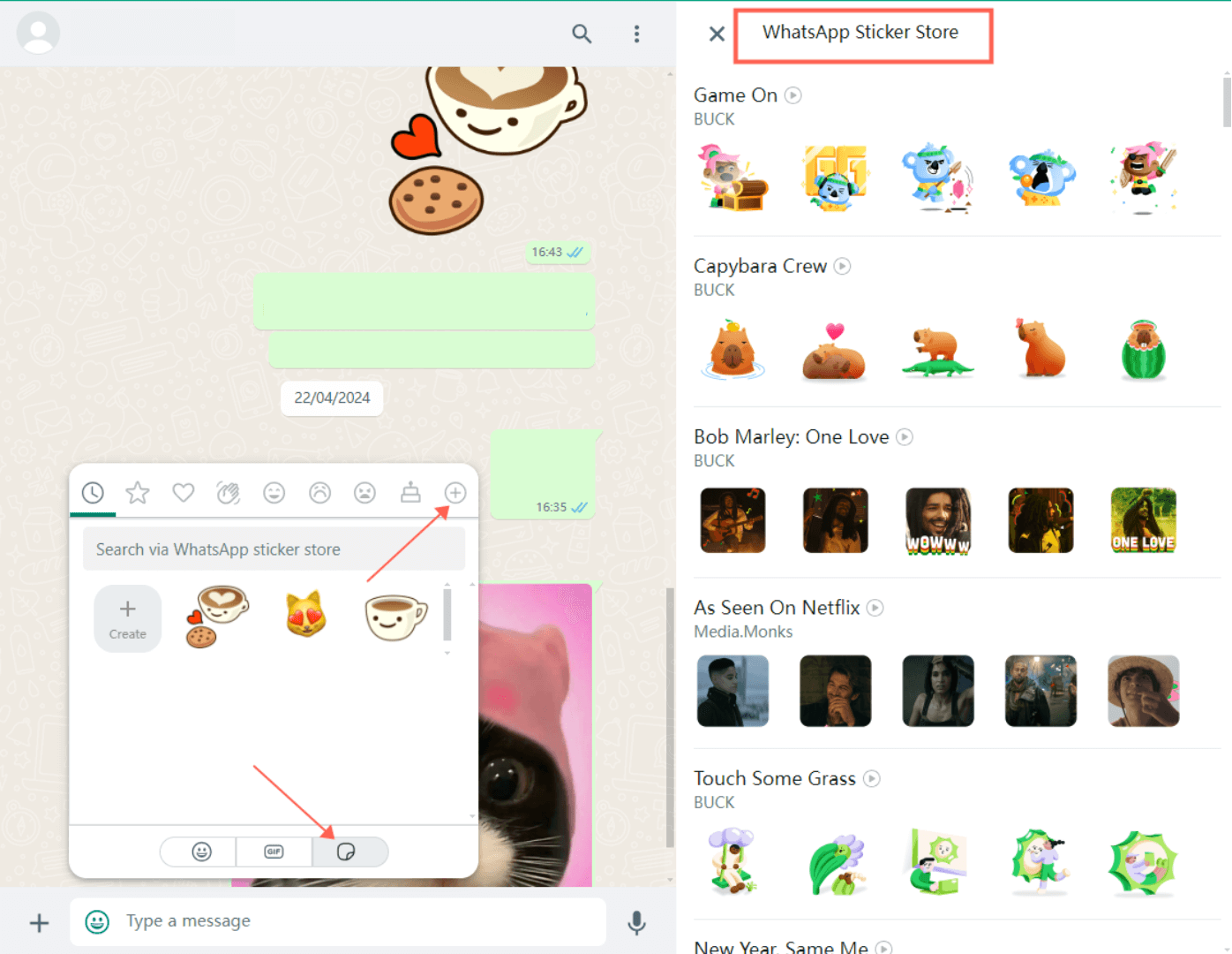 how to add stickers to whatsapp on whatsapp web