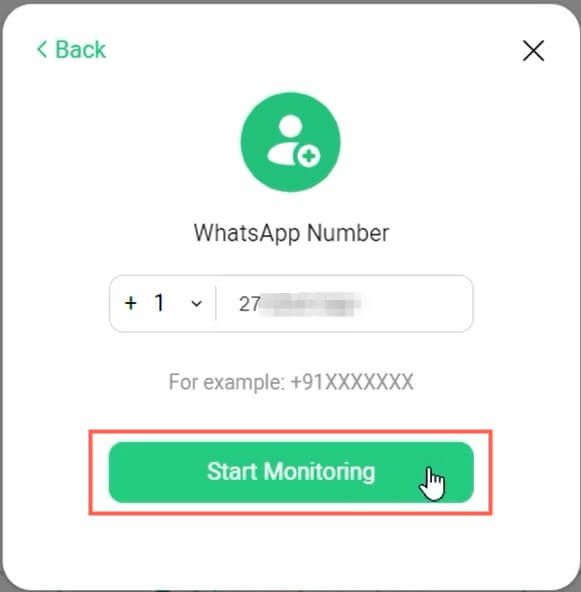 input whatsapp number