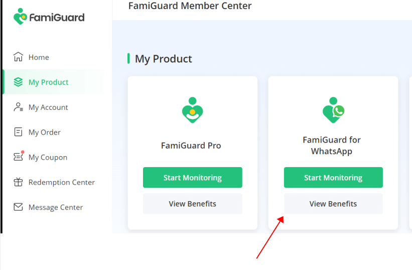 step 2 download whatsapp videos with famiguard for whatsapp