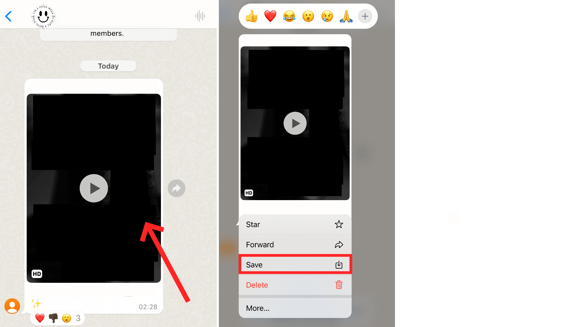 step 2 manually download whatsapp videos on iphone