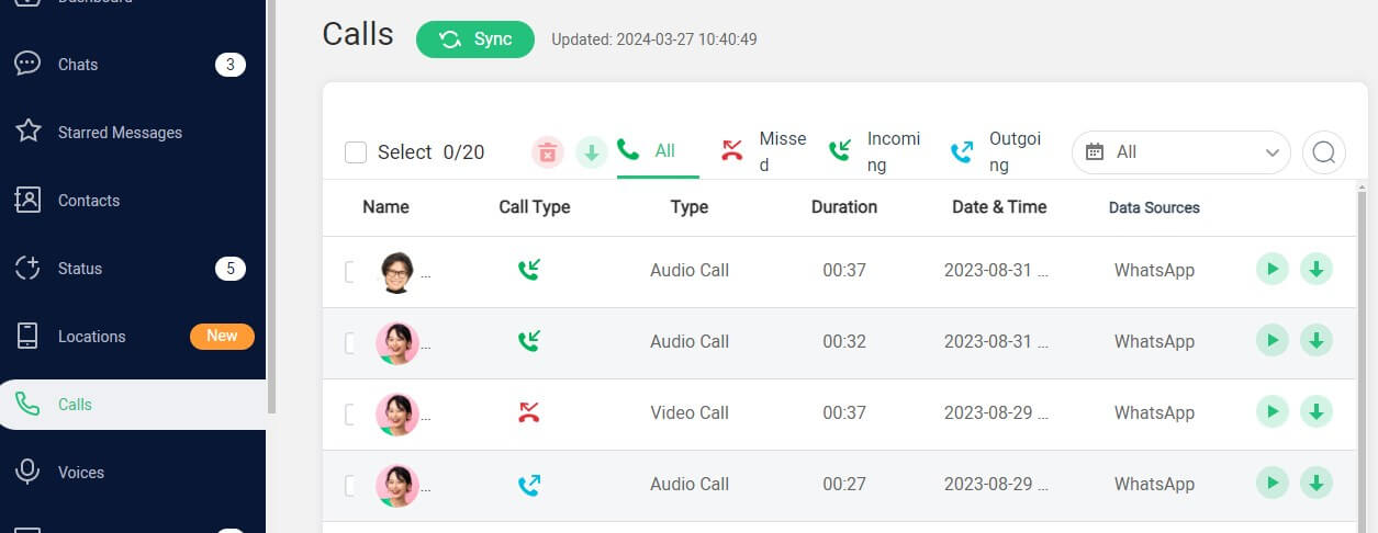 steps to listen to others whatsapp calls with famiguard for whatsapp