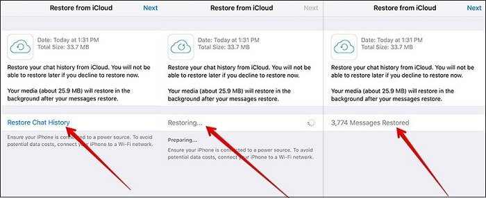 how to retrieve deleted whatsapp messages from icloud