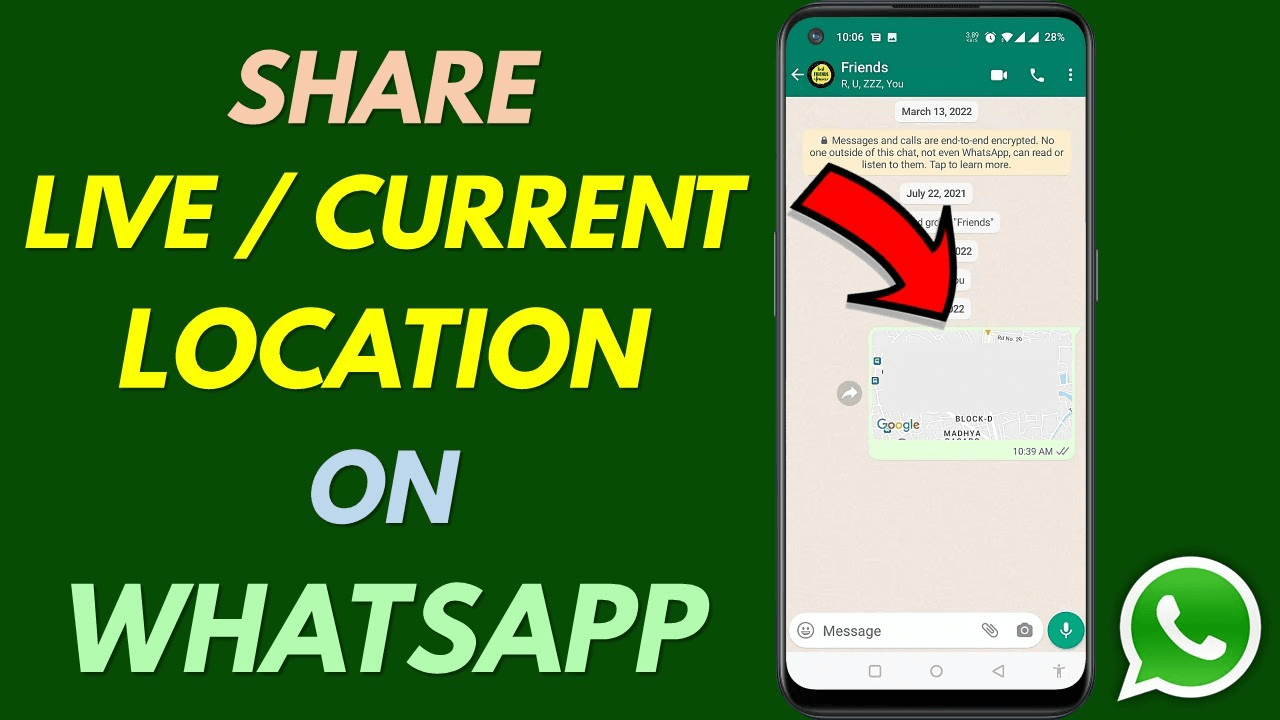 share live location on whatsapp