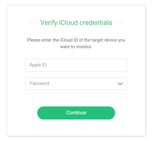 Verify the iCloud Credentials