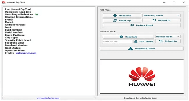 virallinen Huawei frp-työkalu
