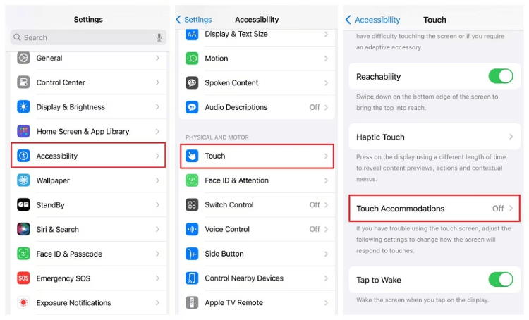 iPhone touch -majoitukset