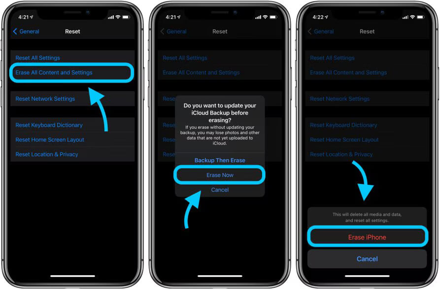 iOS 14 iPhone:n pakotettu nollaus