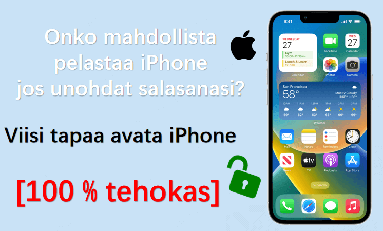 Kuinka avata iPhone, jos unohdat salasanan