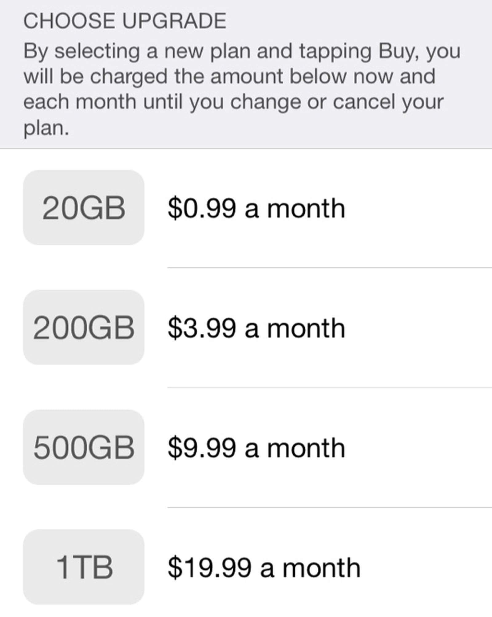 Osta iCloud-kapasiteettisuunnitelma