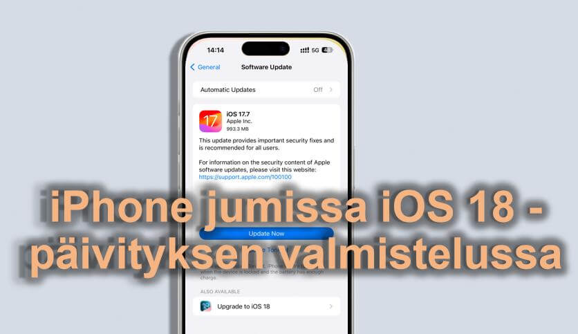 Sano hyvästit iPhonelle, joka on jumissa iOS 18 -päivityksen valmistelussa