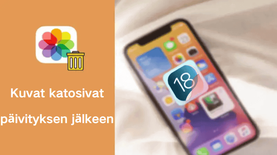 iOS-päivitys Kuvat katosivat