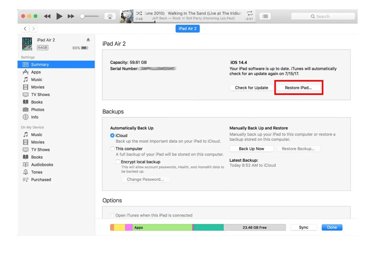 tehdasasetusten palauttaminen lukittuun ipadiin itunesin kautta ilman salasanaa