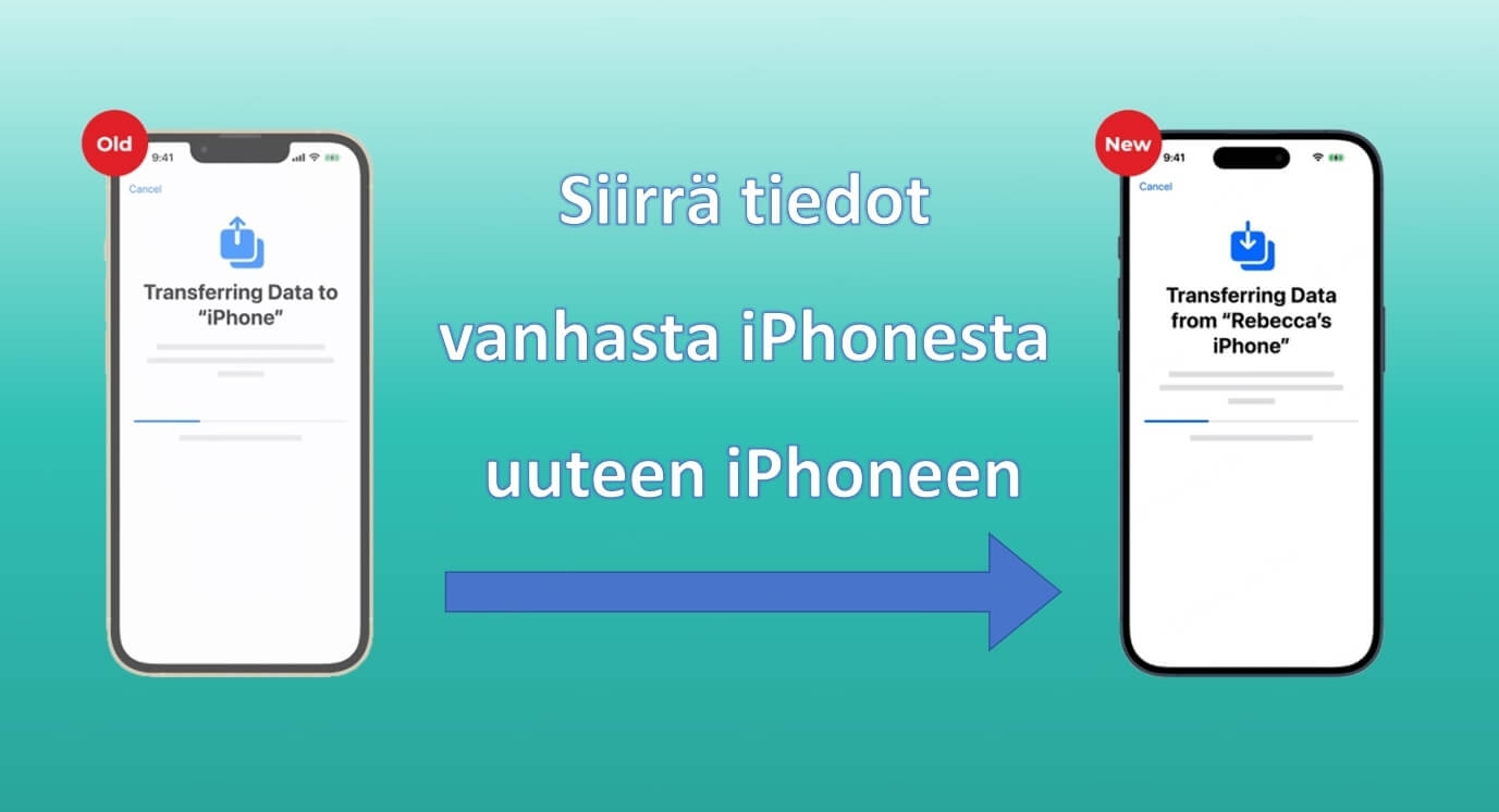 siirtää tietoja vanhasta iPhonesta uuteen iPhoneen