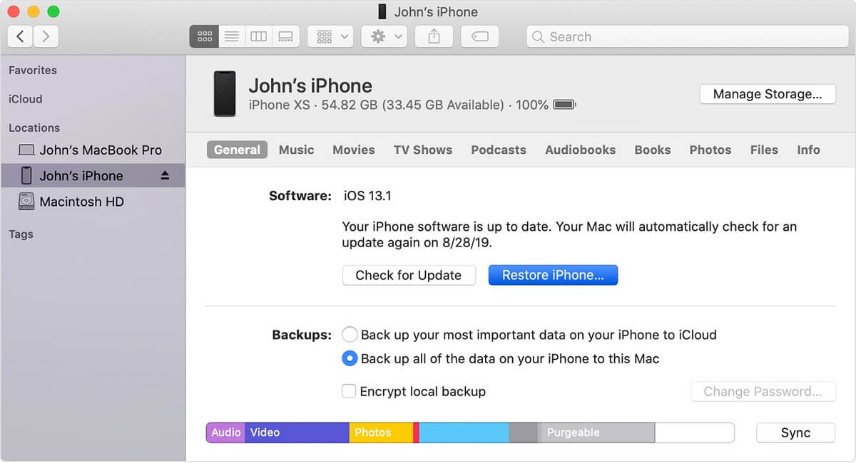 Vastaa iPhoneen iTunesissa