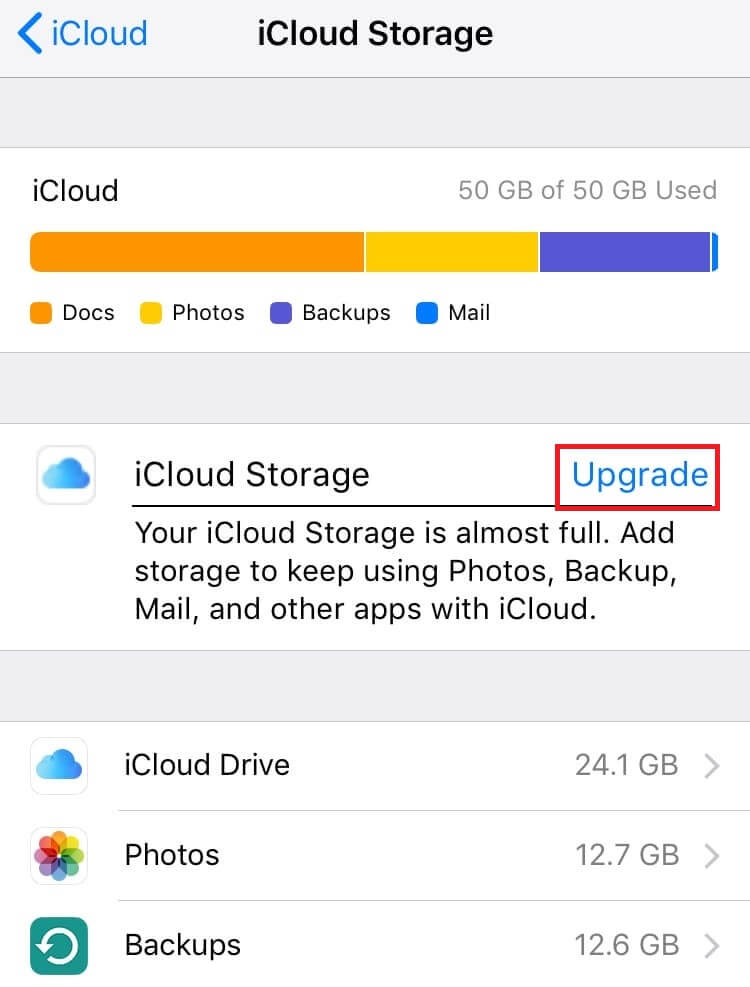 Päivitä iCloud-tallennustilasi