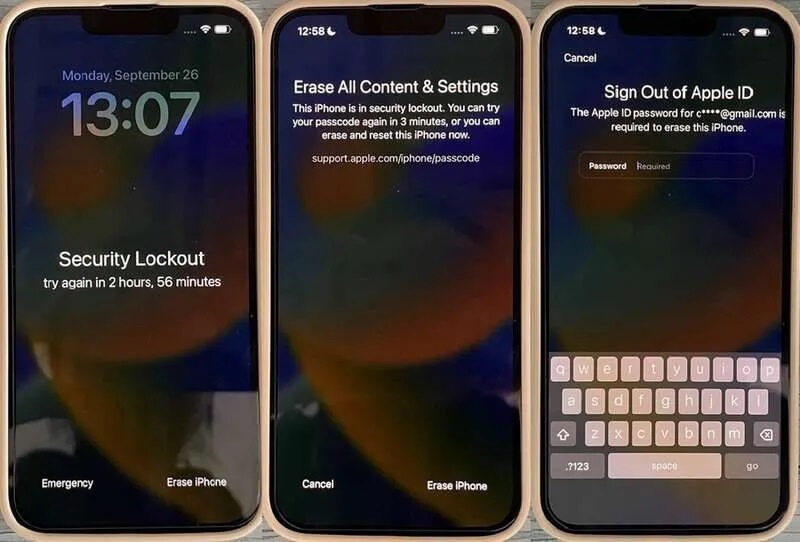 Poista kaikki sisältö ja asetukset iPhonesta