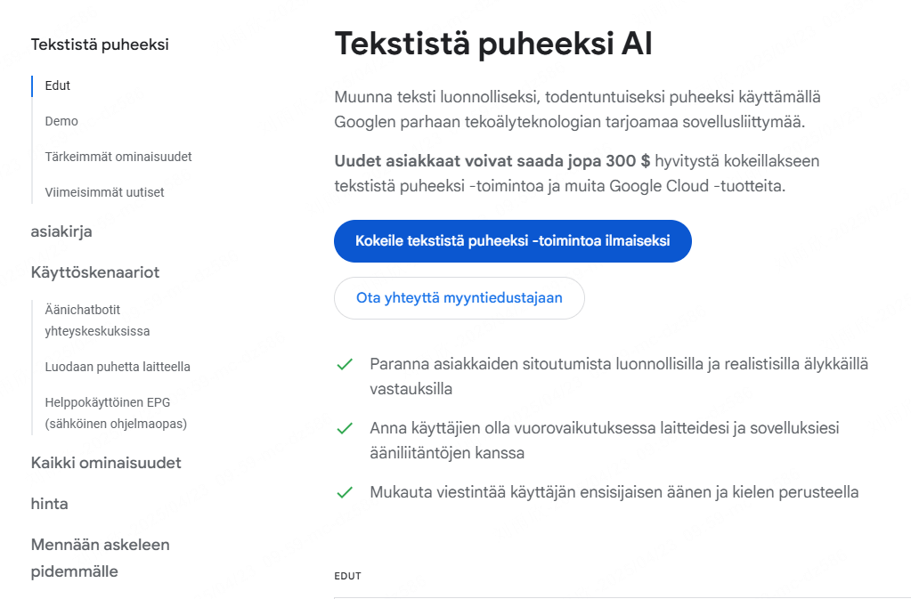 Google Cloud Text to Speech