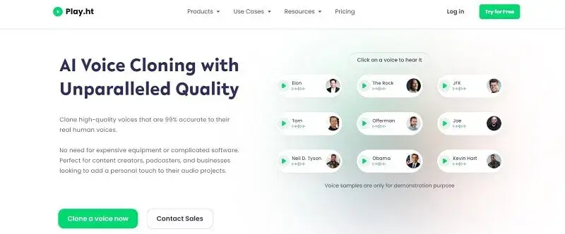 playht ai äänen kloonaus uusi