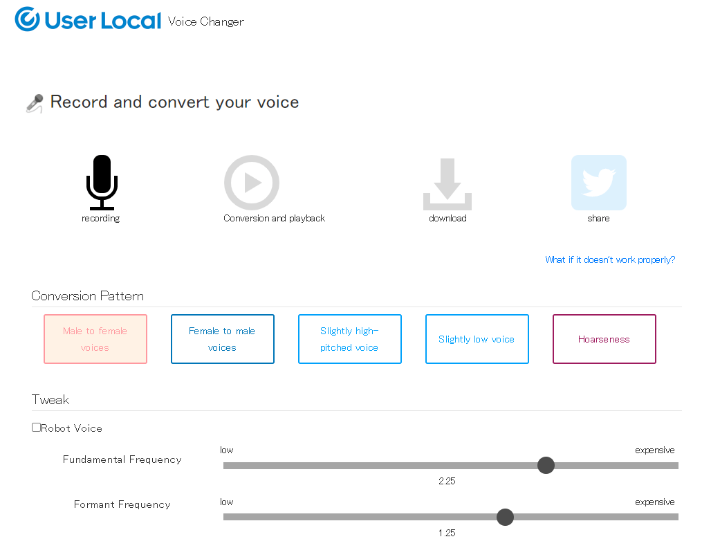 user local käyttöliittymä