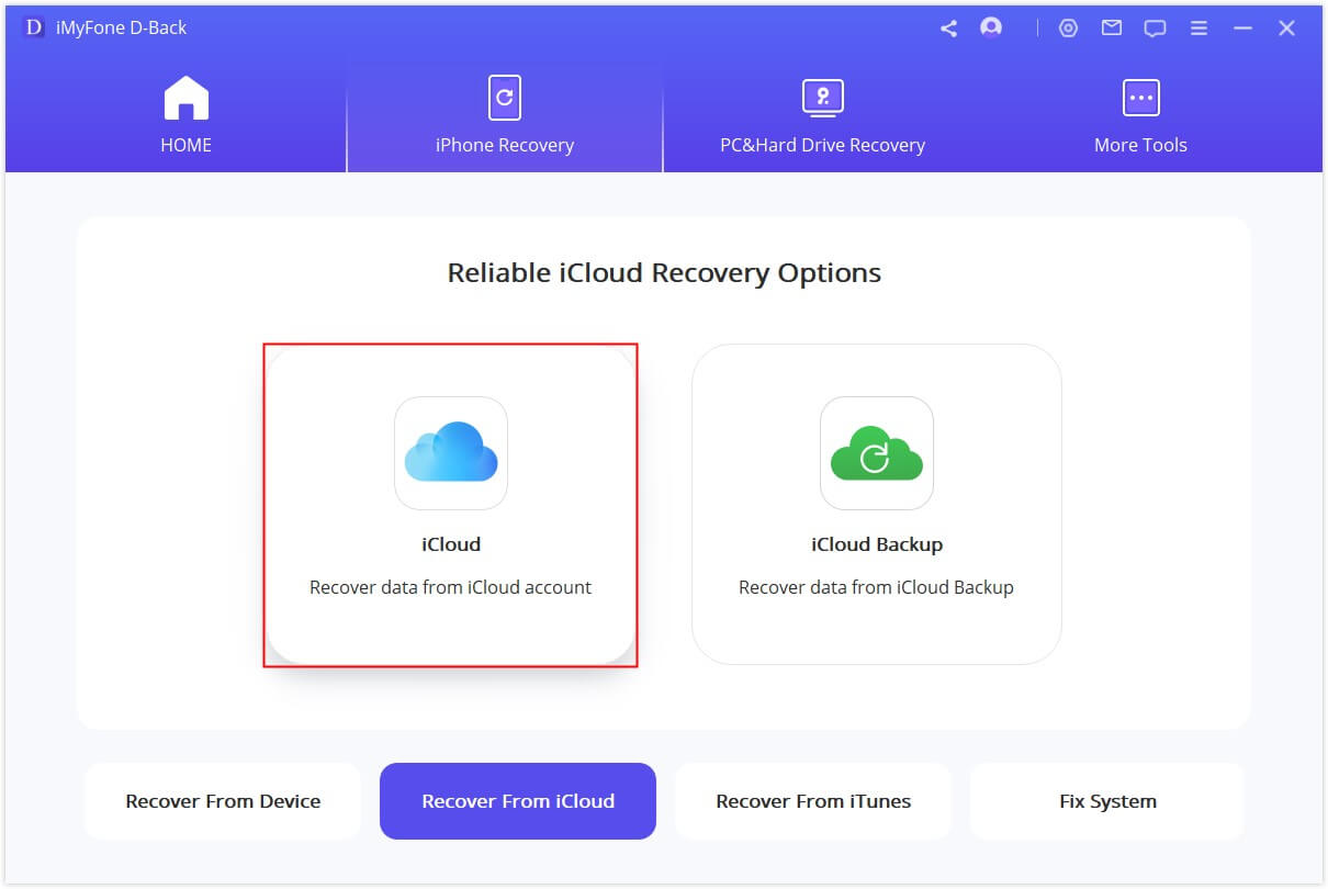 palauttaa iCloud-tililtä