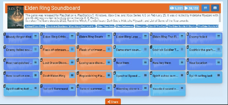 101soundboards elden ring