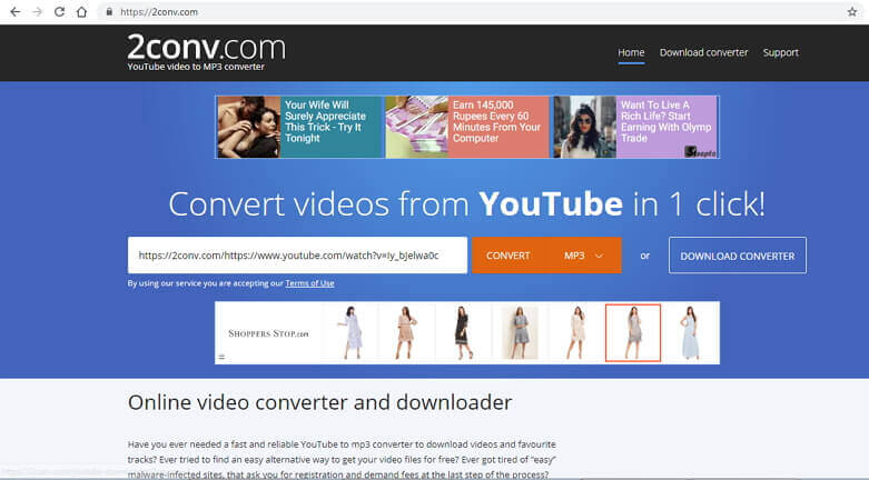 2conv online video converter and downloader