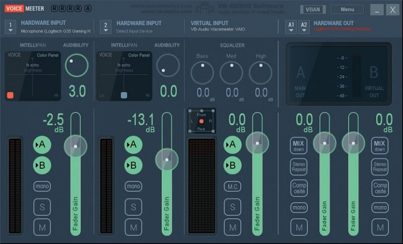 Voicemeeeter interface