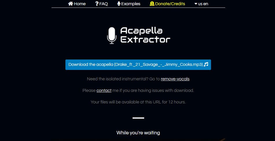 acapella extractor