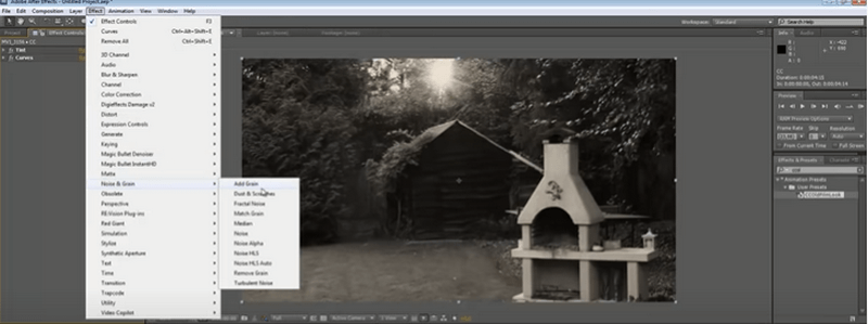 add grain after effects