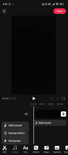 add sound tiktok