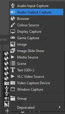 add the device to the obs scene