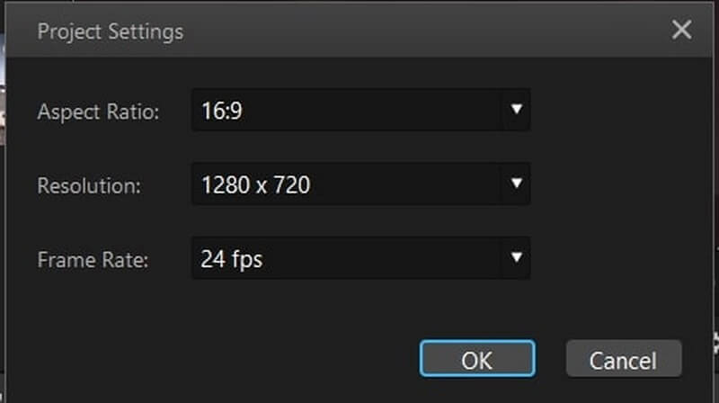 adjust project settings filme