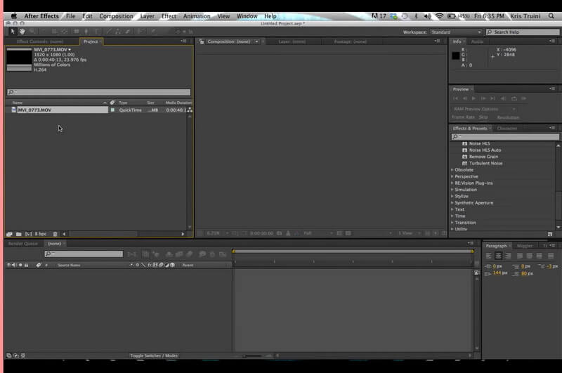 adobe after effects interface