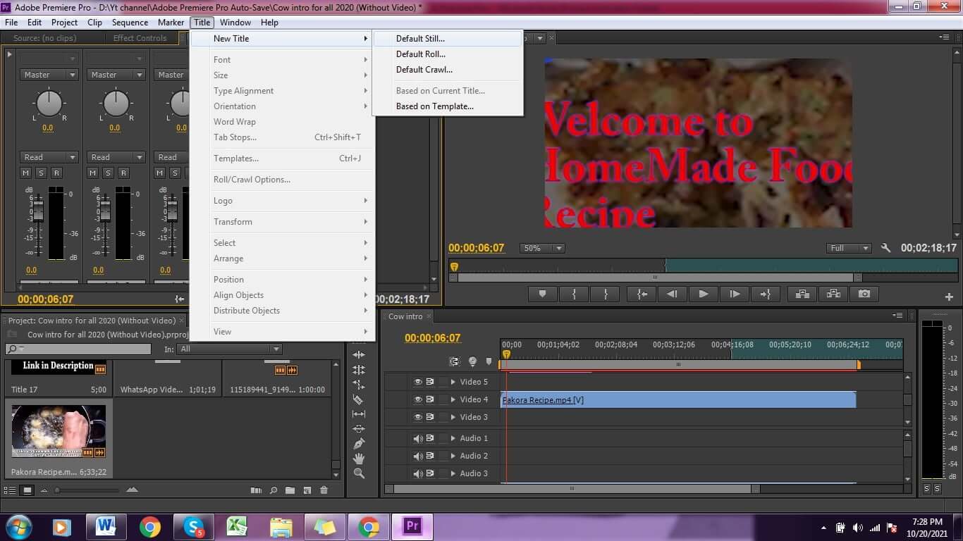 how to insert text into adobe premiere pro