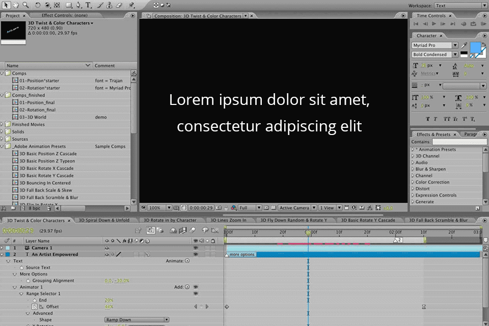 After effects 3.0  