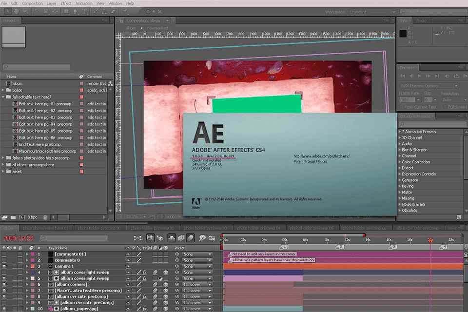 After effects CS4  