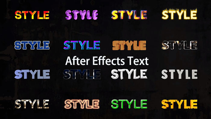 after effects text