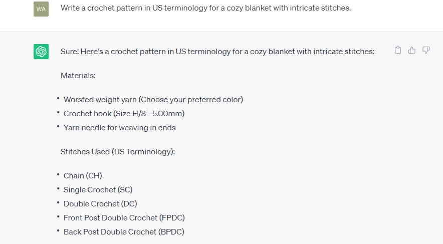 ai crochet pattern generator step 3