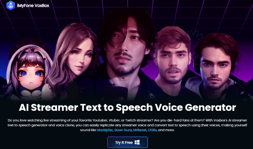 voxbox ai streamer voice generator