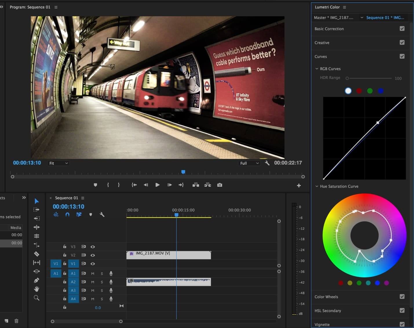 attractive color grading