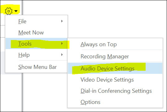 audio device settings