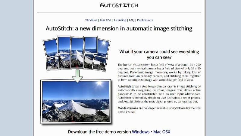 autostitch photo stitcher