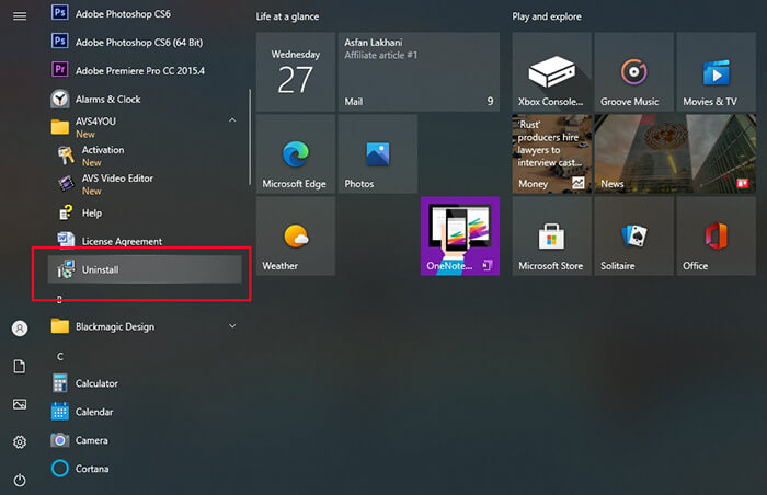 avs start all program avs4you uninstall