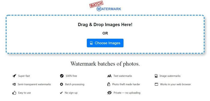 batch watermark choose image