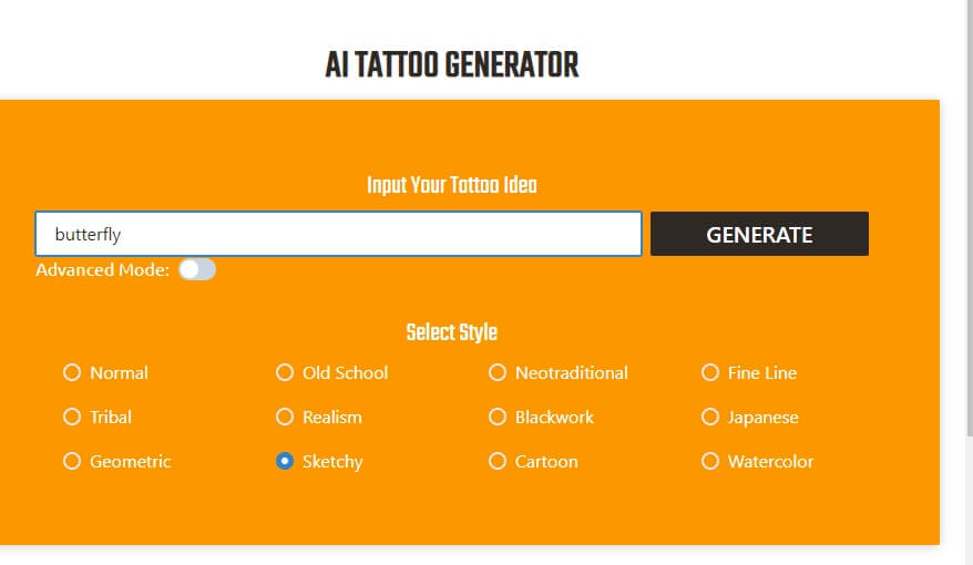 Free Online AI Tattoo Generator