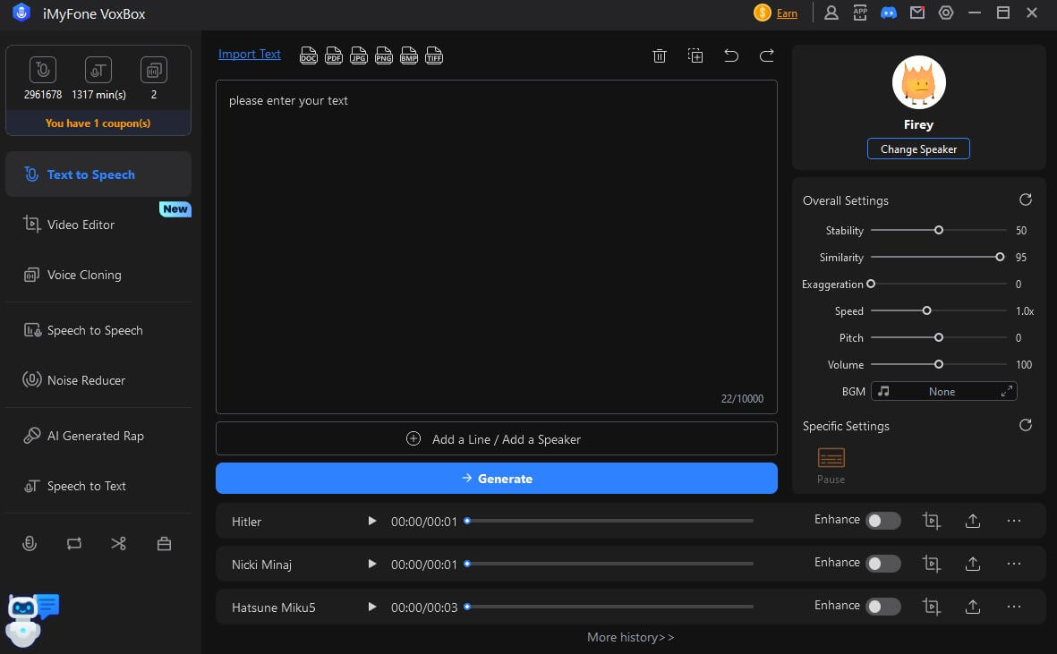 Free BFDI Intro AI Voice Model Generator on Kits.ai