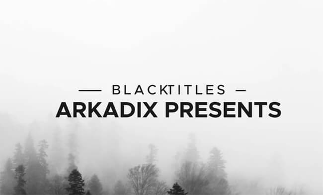 black titles for Final Cut Pro