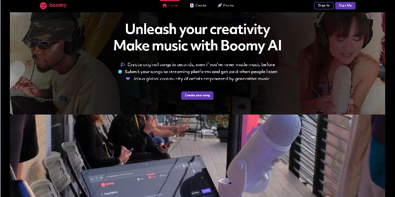 boomy website