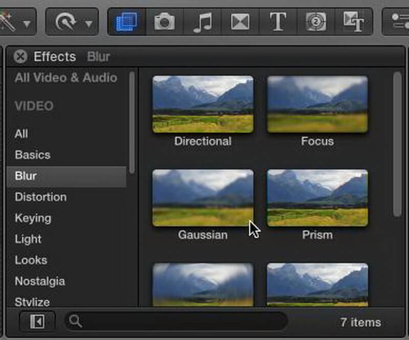 browse effects cut pro