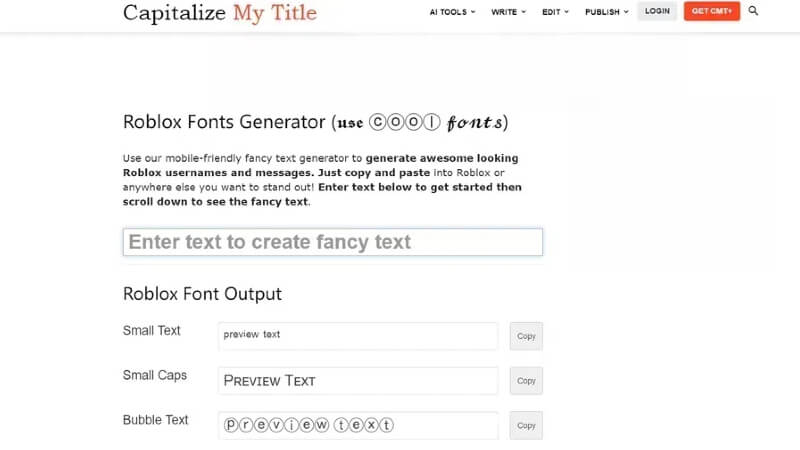 capitalizemytitle text generators for roblox